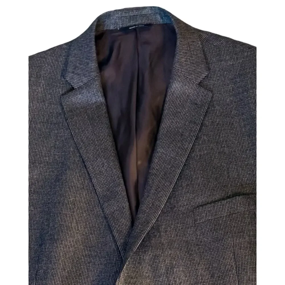 Ralph Ralph Lauren Blazer Mens 54R 100% Wool Blue Tweed Big Tall Vintage Y2K 90s